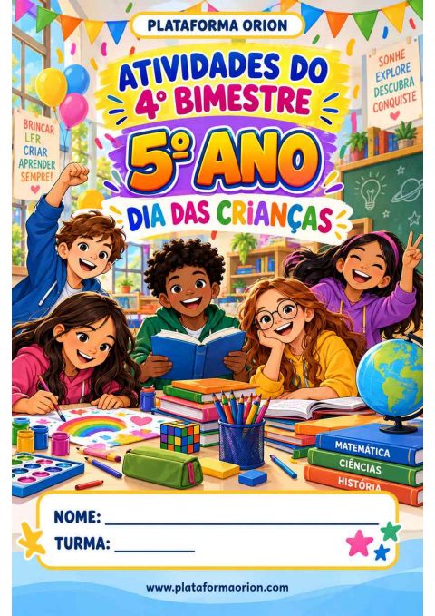 Capa de 5º ANO - HABILIDADES 4º BIMESTRE - TEMA: DIA DAS CRIANÇAS